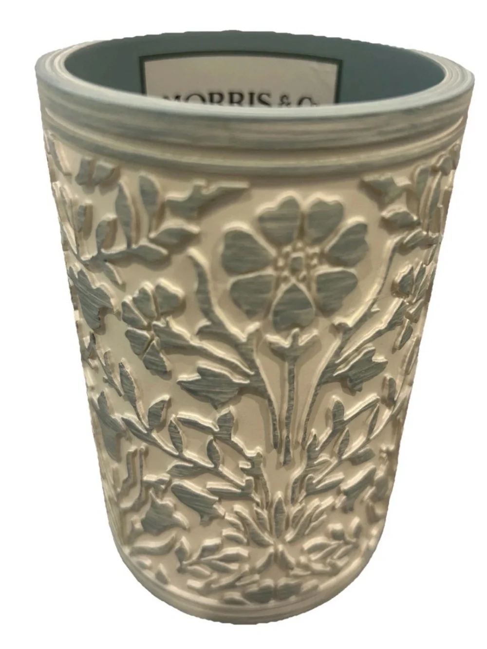 William Morris & Co Bathroom 2 Pc Textured Resin Vanity Set Seafoam Floral